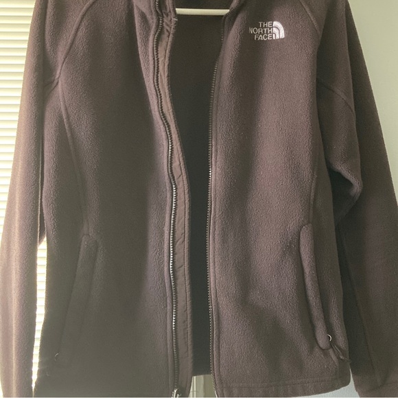 THE NORTH FACE Fleece Fuzzy Full Zip Jacket Women’s Size Medium M Dark Brown - Picture 6 of 7
